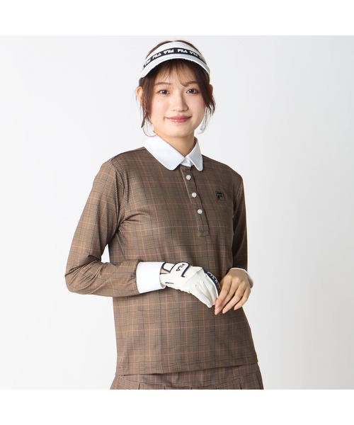 FILA GOLF(フィラゴルフ )の「【FILA GOLF/フィラゴルフ】レディースストレッチ長袖シャツ ゴルフ 吸汗速乾(ポロシャツ・レディース・グレー/ブラウン系その他・X-LARGE/MEDIUM/LARGE)」の10枚目の写真