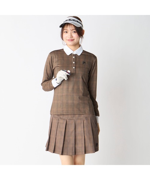 FILA GOLF(フィラゴルフ )の「【FILA GOLF/フィラゴルフ】レディースストレッチ長袖シャツ ゴルフ 吸汗速乾(ポロシャツ・レディース・グレー/ブラウン系その他・X-LARGE/MEDIUM/LARGE)」の9枚目の写真