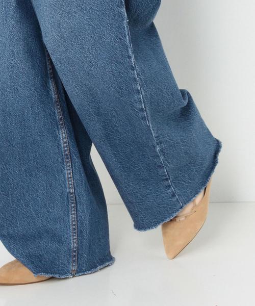Another Edition（アナザーエディション）の「デニムワイドパンツ/AEBC DNM WIDE PT（デニムパンツ・レディース・コバルトブルー・SMALL/MEDIUM）」の5枚目の写真