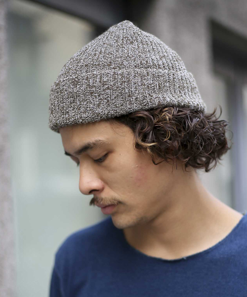Denime(ドゥニーム)の「【ARTEX/アーテックス】KNITTING CAP/ニットキャップ(ニットキャップ/ビーニー・メンズ・レッド/オリーブ/ブラック/ブルー・FREE)」の3枚目の写真
