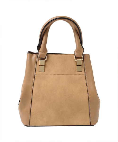 titivate(ティティベイト)の「フェイクスウェード異素材切替ハンドバッグ(ハンドバッグ・レディース・キャメル/ブラック/ライトベージュ/ネイビー/ブラウン・FREE)」の5枚目の写真