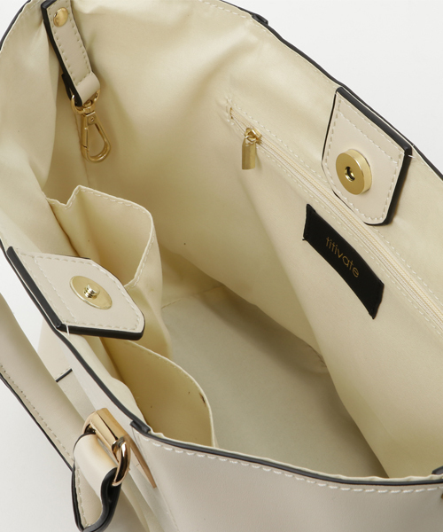 titivate(ティティベイト)の「フェイクスウェード異素材切替ハンドバッグ(ハンドバッグ・レディース・キャメル/ブラック/ライトベージュ/ネイビー/ブラウン・FREE)」の12枚目の写真