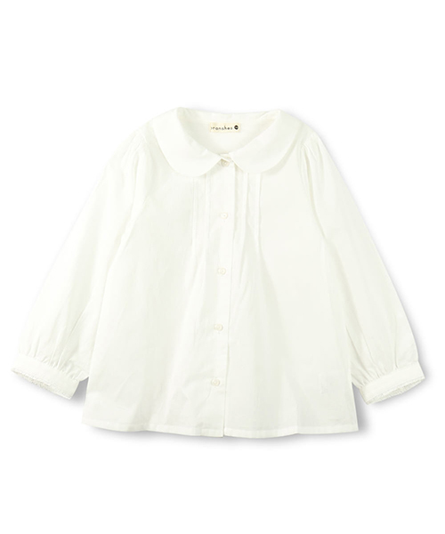 BRANSHES(ブランシェス)の「【フォーマル対応】丸襟長袖シャツ(シャツ/ブラウス・キッズ・オフホワイト・110cm/140cm/120cm/130cm/100cm)」の1枚目の写真