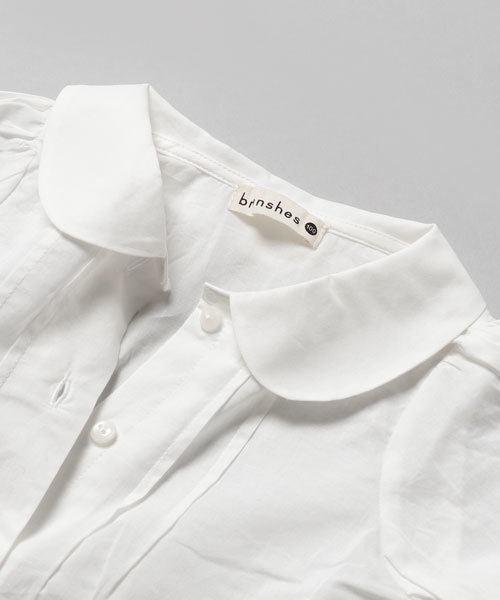 BRANSHES(ブランシェス)の「【フォーマル対応】丸襟長袖シャツ(シャツ/ブラウス・キッズ・オフホワイト・110cm/140cm/120cm/130cm/100cm)」の2枚目の写真