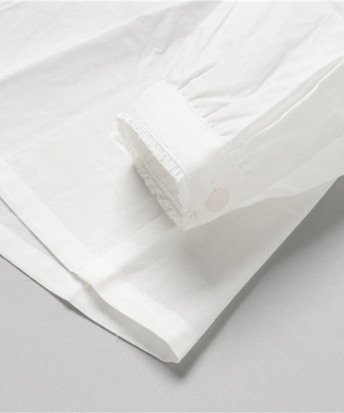 BRANSHES(ブランシェス)の「【フォーマル対応】丸襟長袖シャツ(シャツ/ブラウス・キッズ・オフホワイト・110cm/140cm/120cm/130cm/100cm)」の3枚目の写真