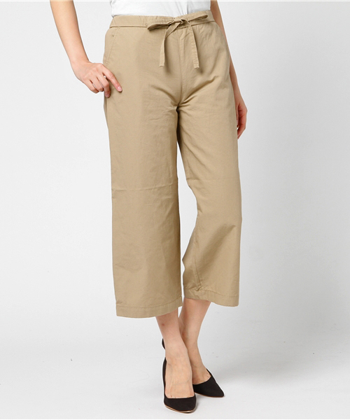 SHIPS Days（シップスデイズ）の「SHIPS Days STANDARD: コットンリネン ワイド パンツ(ベージュ)（その他パンツ・レディース・カーキ・SMALL/LARGE/MEDIUM）」の10枚目の写真