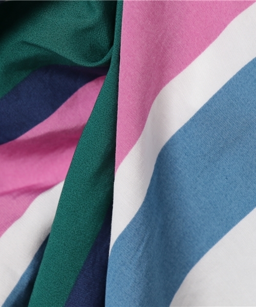 POU DOU DOU(プードゥドゥ)の「マルチボーダータックスカート(スカート・レディース・イエロー/ピンク・3)」の10枚目の写真