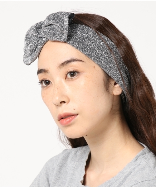 MERLOT（メルロー）の「ラメヘアバンドターバン4362（ヘアバンド・レディース・ブラウン/シルバー/ピンク/ネイビー・FREE）」の11枚目の写真