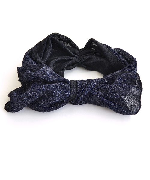 MERLOT（メルロー）の「ラメヘアバンドターバン4362（ヘアバンド・レディース・ブラウン/シルバー/ピンク/ネイビー・FREE）」の8枚目の写真