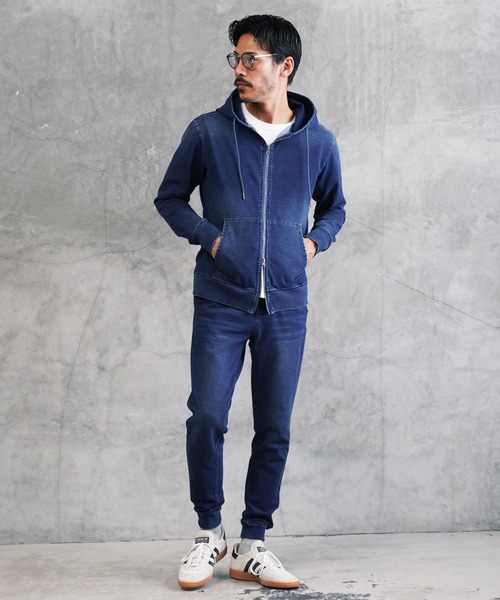 jiggys shop(ジギーズショップ)の「デニム スウェットパンツ ストレッチ イージーパンツ ジョガーパンツ ワンマイルウェア(デニムパンツ・メンズ・ライトブルー/グレー/インディゴブルー/ブルー/ブラック/ブルー系その他/ブルー系その他2/ブラック系その他/ブラック系その他2/ブルー系その他3/ブルー系その他4/ブルー系その他5・SMALL/MEDIUM/LARGE/X-LARGE/XX-LARGE)」の19枚目の写真