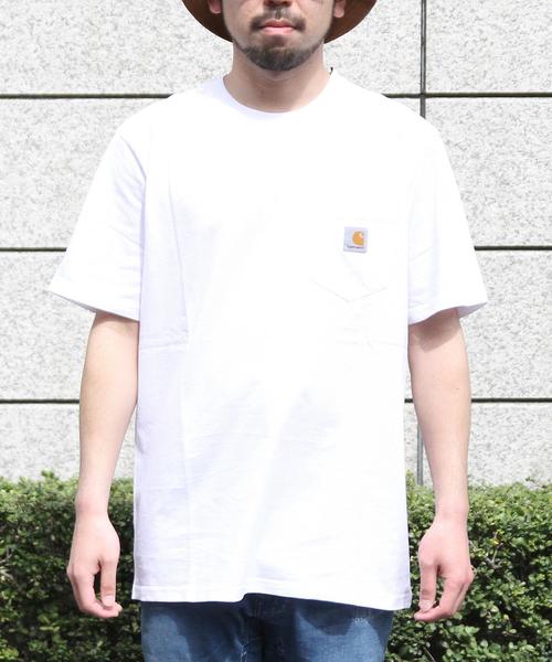 Carhartt（カーハート）の「Carhartt(カーハート)ポケットTシャツ（Tシャツ/カットソー・メンズ・ライトピンク/ホワイト/ターコイズブルー・SMALL/LARGE/MEDIUM/X-LARGE）」の15枚目の写真