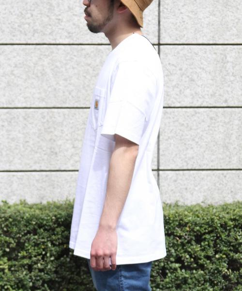 Carhartt（カーハート）の「Carhartt(カーハート)ポケットTシャツ（Tシャツ/カットソー・メンズ・ライトピンク/ホワイト/ターコイズブルー・SMALL/LARGE/MEDIUM/X-LARGE）」の14枚目の写真