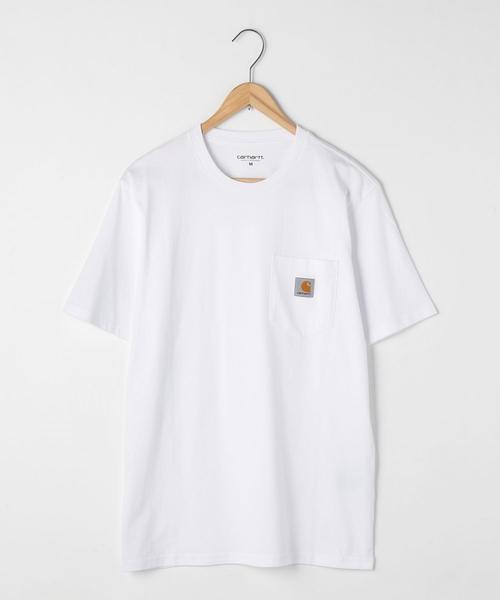 Carhartt（カーハート）の「Carhartt(カーハート)ポケットTシャツ（Tシャツ/カットソー・メンズ・ライトピンク/ホワイト/ターコイズブルー・SMALL/LARGE/MEDIUM/X-LARGE）」の12枚目の写真