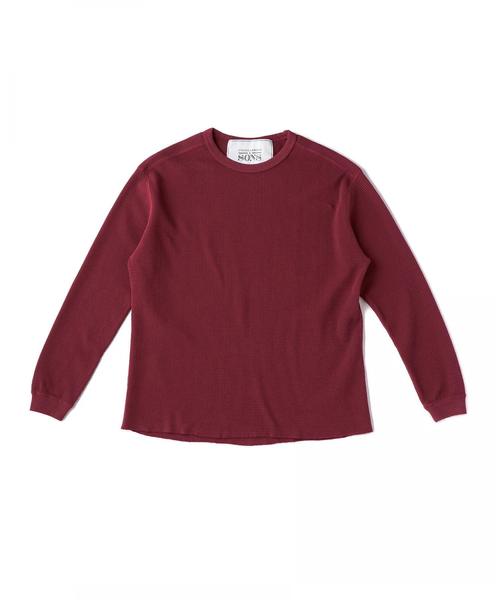 UNITED ARROWS & SONS(ユナイテッドアローズアンドサンズ)の「UNITED ARROWS & SONS(ユナイテッドアローズ&サンズ)CTN THRML L/SL ◆(Tシャツ/カットソー・メンズ・ホワイト/ダークグリーン/ワインレッド・SMALL/MEDIUM/LARGE)」の1枚目の写真