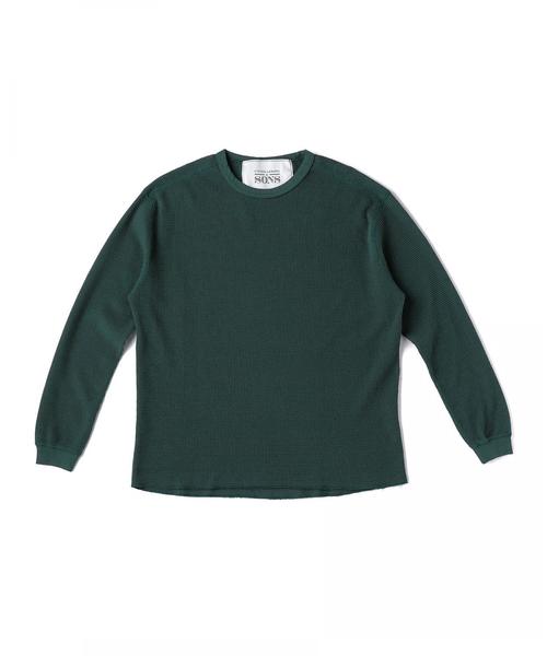 UNITED ARROWS & SONS(ユナイテッドアローズアンドサンズ)の「UNITED ARROWS & SONS(ユナイテッドアローズ&サンズ)CTN THRML L/SL ◆(Tシャツ/カットソー・メンズ・ホワイト/ダークグリーン/ワインレッド・SMALL/MEDIUM/LARGE)」の3枚目の写真