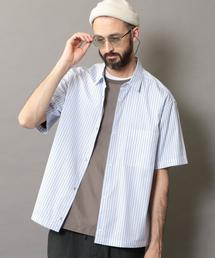 BEAUTY&YOUTH UNITED ARROWS | BY ストライプ スナップボタン ワイドフォルム シャツ -MADE IN JAPAN-(シャツ/ブラウス)