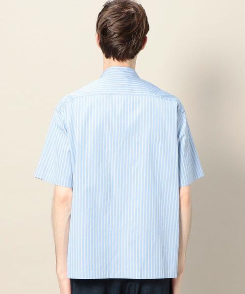 BEAUTY&YOUTH UNITED ARROWS（ビューティーアンドユースユナイテッドアローズ）の「BY ストライプ スナップボタン ワイドフォルム シャツ -MADE IN JAPAN-（シャツ/ブラウス・メンズ・コバルトブルー/ライトブルー・MEDIUM/X-LARGE/LARGE/SMALL）」の7枚目の写真