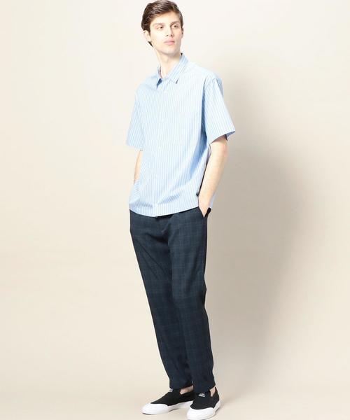 BEAUTY&YOUTH UNITED ARROWS（ビューティーアンドユースユナイテッドアローズ）の「BY ストライプ スナップボタン ワイドフォルム シャツ -MADE IN JAPAN-（シャツ/ブラウス・メンズ・コバルトブルー/ライトブルー・MEDIUM/X-LARGE/LARGE/SMALL）」の14枚目の写真