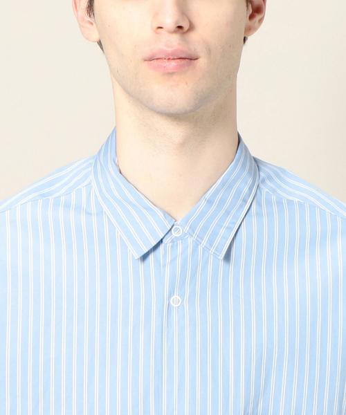 BEAUTY&YOUTH UNITED ARROWS（ビューティーアンドユースユナイテッドアローズ）の「BY ストライプ スナップボタン ワイドフォルム シャツ -MADE IN JAPAN-（シャツ/ブラウス・メンズ・コバルトブルー/ライトブルー・MEDIUM/X-LARGE/LARGE/SMALL）」の22枚目の写真