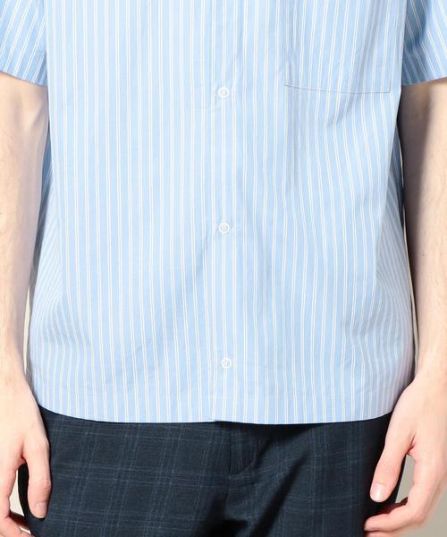 BEAUTY&YOUTH UNITED ARROWS（ビューティーアンドユースユナイテッドアローズ）の「BY ストライプ スナップボタン ワイドフォルム シャツ -MADE IN JAPAN-（シャツ/ブラウス・メンズ・コバルトブルー/ライトブルー・MEDIUM/X-LARGE/LARGE/SMALL）」の20枚目の写真