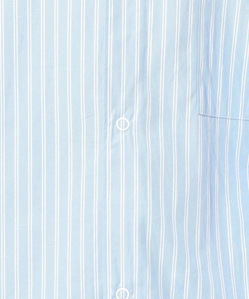 BEAUTY&YOUTH UNITED ARROWS（ビューティーアンドユースユナイテッドアローズ）の「BY ストライプ スナップボタン ワイドフォルム シャツ -MADE IN JAPAN-（シャツ/ブラウス・メンズ・コバルトブルー/ライトブルー・MEDIUM/X-LARGE/LARGE/SMALL）」の19枚目の写真