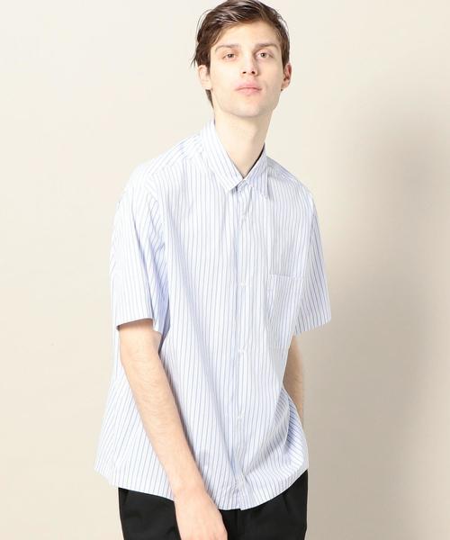 BEAUTY&YOUTH UNITED ARROWS（ビューティーアンドユースユナイテッドアローズ）の「BY ストライプ スナップボタン ワイドフォルム シャツ -MADE IN JAPAN-（シャツ/ブラウス・メンズ・コバルトブルー/ライトブルー・MEDIUM/X-LARGE/LARGE/SMALL）」の17枚目の写真