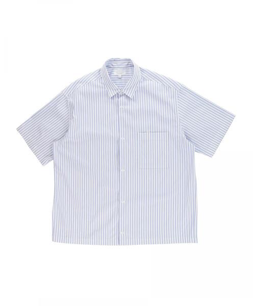 BEAUTY&YOUTH UNITED ARROWS（ビューティーアンドユースユナイテッドアローズ）の「BY ストライプ スナップボタン ワイドフォルム シャツ -MADE IN JAPAN-（シャツ/ブラウス・メンズ・コバルトブルー/ライトブルー・MEDIUM/X-LARGE/LARGE/SMALL）」の15枚目の写真