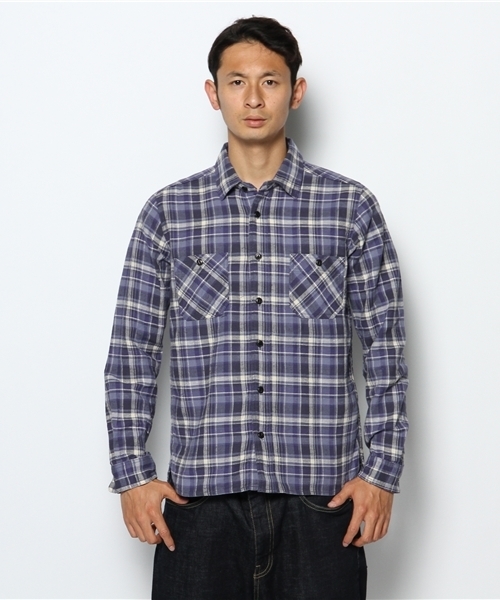 NANO universe（ナノユニバース）の「ヴィンテージネルシャツ（シャツ/ブラウス・メンズ・レッド/ブルー/ブラック/インディゴブルー・SMALL/MEDIUM/LARGE）」の5枚目の写真