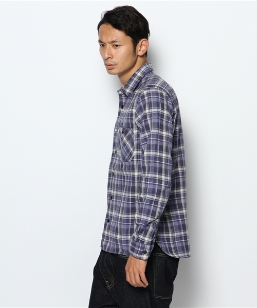 NANO universe（ナノユニバース）の「ヴィンテージネルシャツ（シャツ/ブラウス・メンズ・レッド/ブルー/ブラック/インディゴブルー・SMALL/MEDIUM/LARGE）」の6枚目の写真