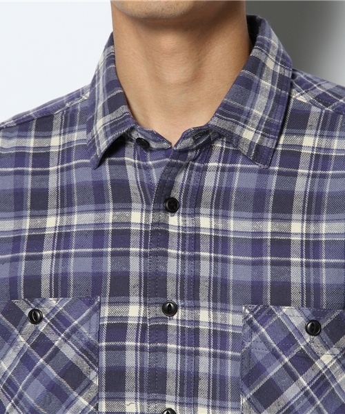 NANO universe（ナノユニバース）の「ヴィンテージネルシャツ（シャツ/ブラウス・メンズ・レッド/ブルー/ブラック/インディゴブルー・SMALL/MEDIUM/LARGE）」の8枚目の写真