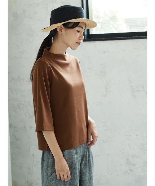 AMERICAN HOLIC（アメリカンホリック）の「ミニハイネックプルオーバー（Tシャツ/カットソー・レディース・ブラック/キャメル/カーキ・M/L）」の7枚目の写真