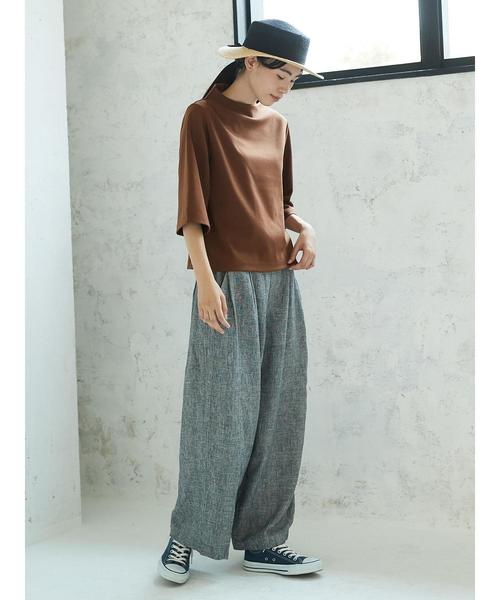 AMERICAN HOLIC（アメリカンホリック）の「ミニハイネックプルオーバー（Tシャツ/カットソー・レディース・ブラック/キャメル/カーキ・M/L）」の9枚目の写真