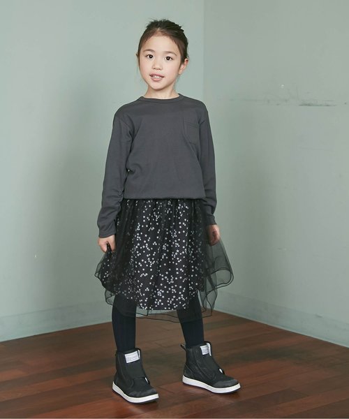 Otonato（オトナト）の「2WAYチュールスカート（スカート・キッズ・ブラック/グレー・80/90/95/100/110/120/130/140）」の3枚目の写真