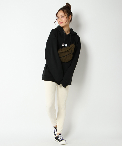 VENCEEXCHANGE（ヴァンスエクスチェンジ）の「サガラ刺繍ビッグパーカー（パーカー・メンズ・ブラック/パープル/ホワイト・MEDIUM/LARGE/M/L）」の14枚目の写真