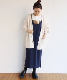 andme | ポンチ キャミワンピース ロング丈 キャミソール ワンピース(ワンピース)
