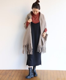 andme | ポンチ キャミワンピース ロング丈 キャミソール ワンピース(ワンピース)