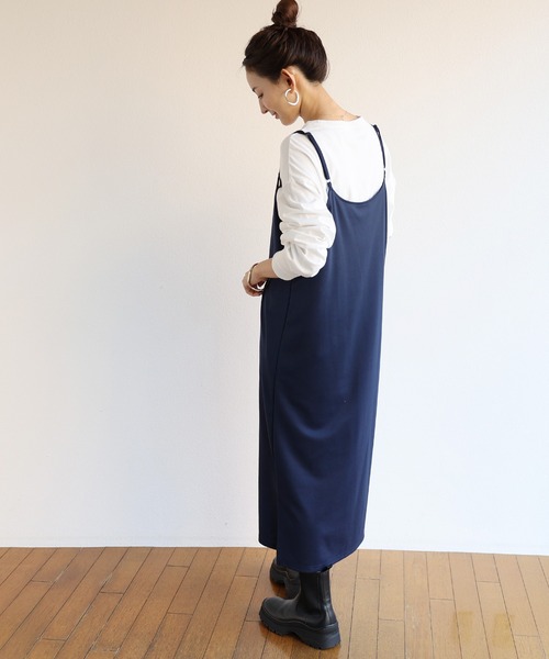 andme（アンドミー）の「きれいめポンチキャミワンピース（ワンピース・レディース・ライトグレー/ブラック/ネイビー/カーキ/ライトブラウン/ミント/グレー系その他・M/L）」の11枚目の写真