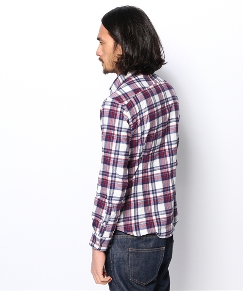 SHIPS(シップス)の「SC: シャギー/ネルチェック ナローシャツ■(シャツ/ブラウス・メンズ・ブルー/ダークブルー/ネイビー/ライトブルー/レッド/ピンク・SMALL/MEDIUM/LARGE/X-LARGE)」の19枚目の写真