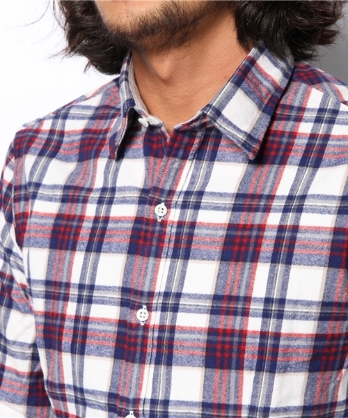 SHIPS(シップス)の「SC: シャギー/ネルチェック ナローシャツ■(シャツ/ブラウス・メンズ・ブルー/ダークブルー/ネイビー/ライトブルー/レッド/ピンク・SMALL/MEDIUM/LARGE/X-LARGE)」の21枚目の写真