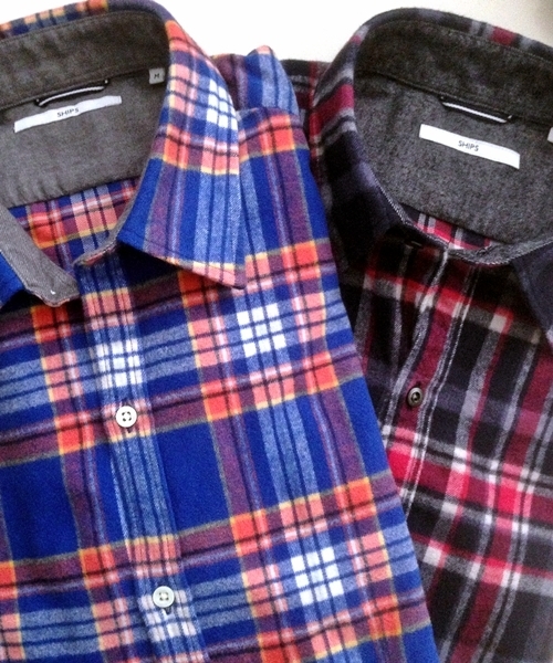 SHIPS(シップス)の「SC: シャギー/ネルチェック ナローシャツ■(シャツ/ブラウス・メンズ・ブルー/ダークブルー/ネイビー/ライトブルー/レッド/ピンク・SMALL/MEDIUM/LARGE/X-LARGE)」の7枚目の写真