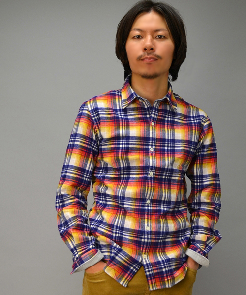 SHIPS(シップス)の「SC: シャギー/ネルチェック ナローシャツ■(シャツ/ブラウス・メンズ・ブルー/ダークブルー/ネイビー/ライトブルー/レッド/ピンク・SMALL/MEDIUM/LARGE/X-LARGE)」の16枚目の写真