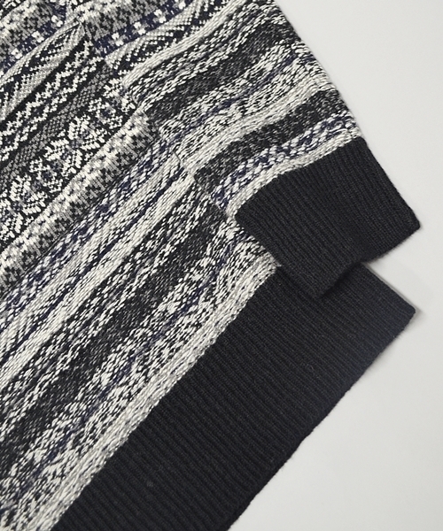 SHIPS JET BLUE（シップスジェットブルー）の「JB: フェアアイル/Vネックニット■（ニット/セーター・メンズ・ブラック/オリーブ/ネイビー/パープル・SMALL/MEDIUM/LARGE）」の12枚目の写真