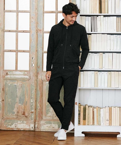 MEN'S BIGI（メンズビギ）の「カモフラジャガード　ストレッチナイロンパーカ（パーカー・メンズ・ブラック/ネイビー・LL/S/M/L）」の11枚目の写真