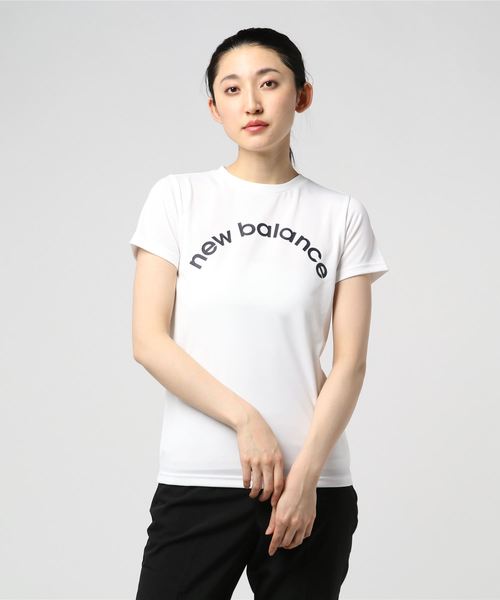 NEW BALANCE(ニューバランス)の「ニューバランス New Balance NergizeTシャツ JWTP9008(Tシャツ/カットソー・レディース・ブラック/ネイビー/ホワイト/サーモンピンク・L/M/S/XL)」の2枚目の写真