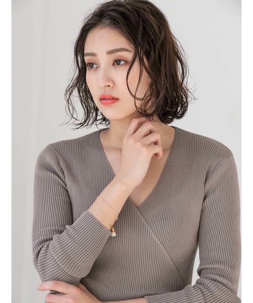 fifth（フィフス）の「タッセルビジューブレスレット（ブレスレット・レディース・グレー/オレンジ・FREE）」の2枚目の写真