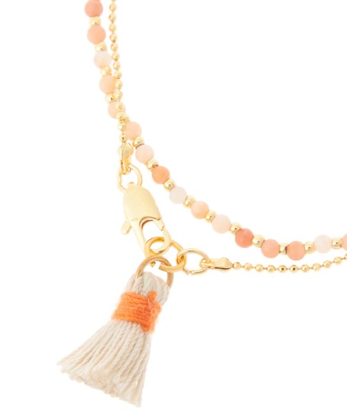 fifth（フィフス）の「タッセルビジューブレスレット（ブレスレット・レディース・グレー/オレンジ・FREE）」の3枚目の写真