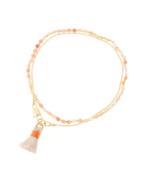 fifth（フィフス）の「タッセルビジューブレスレット（ブレスレット・レディース・グレー/オレンジ・FREE）」の5枚目の写真