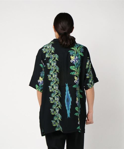 チャイハネ(チャイハネ)の「【チャイハネ】トロピカルフラワーMEN'Sアロハシャツ(シャツ/ブラウス・メンズ・ブラック/ベージュ/ブルー・FREE)」の5枚目の写真
