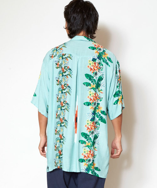 チャイハネ(チャイハネ)の「【チャイハネ】トロピカルフラワーMEN'Sアロハシャツ(シャツ/ブラウス・メンズ・ブラック/ベージュ/ブルー・FREE)」の7枚目の写真