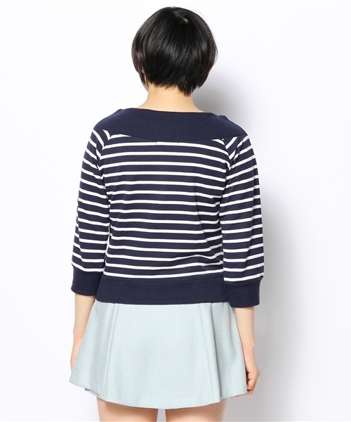 WEGO（ウィゴー）の「WEGO/オフショルダー7分袖スウェット（スウェット・レディース・ネイビー/オフホワイト/ホワイト系その他/杢グレー・FREE）」の7枚目の写真